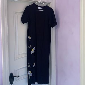 [Old Dell Designs] bumblebee black knit dress